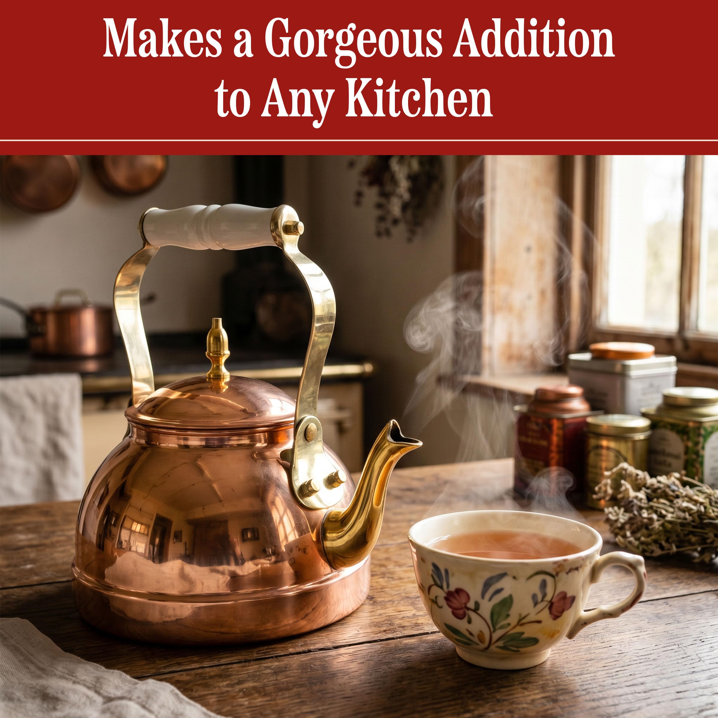 バーベキュー・調理用品 orcaGrandma's Copper Kettle Amazon.com: Classic Cuisine Copper Tea Kettle - Teapot for